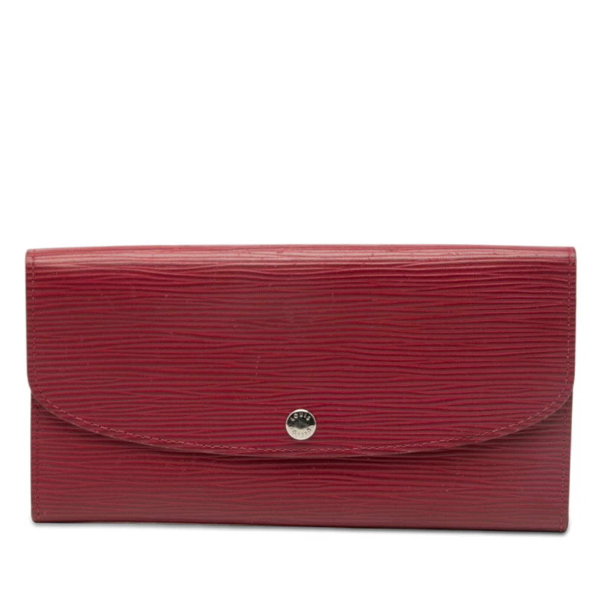 Louis Vuitton Epi Portefeuille Emilie Long Wallet M60851 Fuchsia Red Leather ...